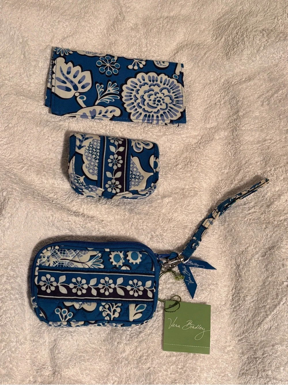Vera Bradley Kids Pajama Set in Blue Lagoon Blue and White Floral